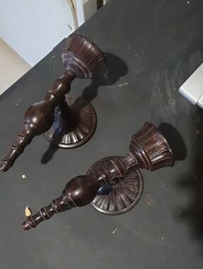 Pair of Dark Metal Decorative Wall Sconces